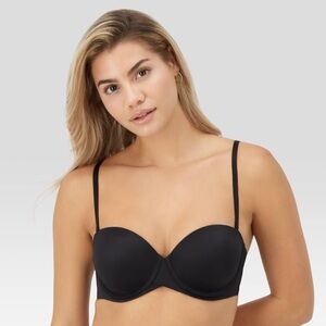 Maidenform Black Convertible Strapless Bra